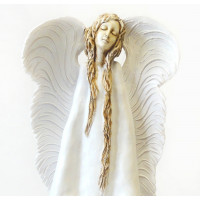 Bílý dekorativní anděl - menší