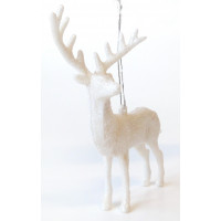 Vánoční jelen - bílý