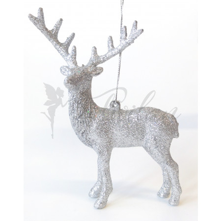 Vánoční jelen - stříbrný