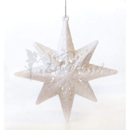 Bílá hvězda - vánoční ozdoba