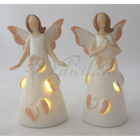 Porcelánový andílek-svítící 2ks