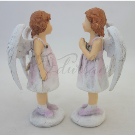 Sada andílků v růžových šatičkách - 2ks (902)