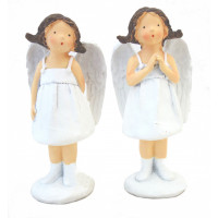 Sada andělíčků v bílých šatech - 2ks (902)