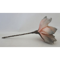Růžovo-šedá pěnová kytička