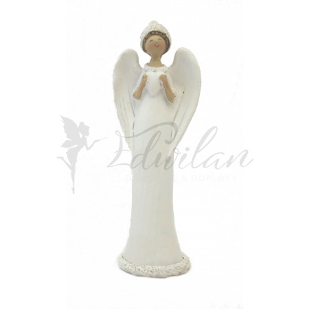 Bílý andělíček s čepicí