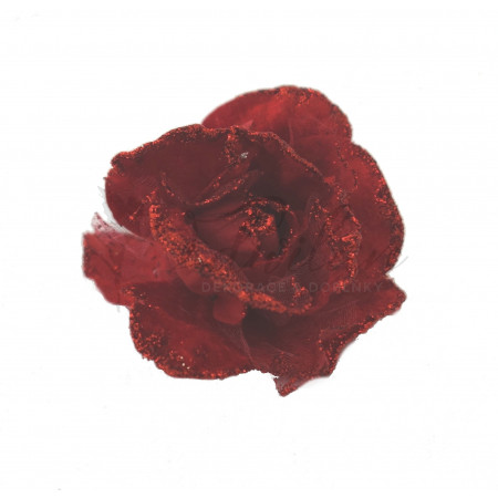 Fialová vánoční růže-4ks