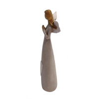 Andílek zdobený srdíčkem - hnědý