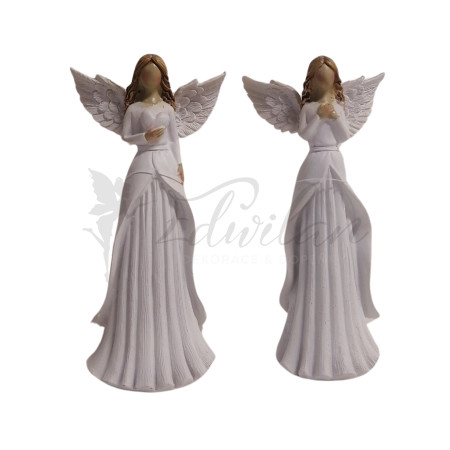 Krémový anděl se skládanou sukní - sada 2ks
