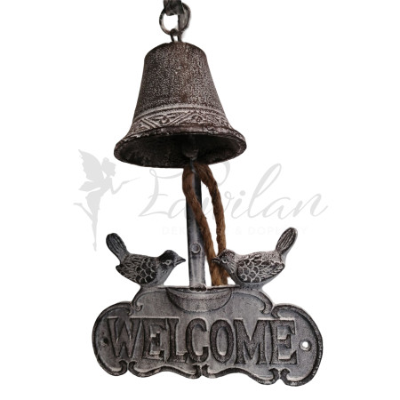 Závěsná dekorace ,,WELCOME'' s ptáčky