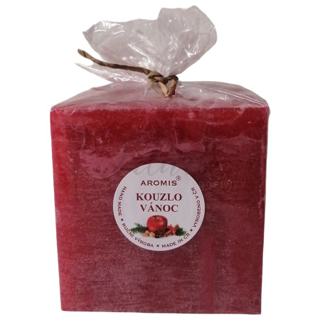 Svíčka kostka/4 knoty - Kouzlo Vánoc