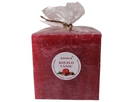 Svíčka kostka/4 knoty - Kouzlo Vánoc