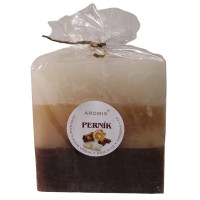 Svíčka kostka/4 knoty -  perník