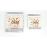 Krabičky, šperkovnice v motivu tulipánů